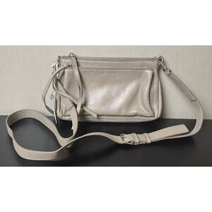 Lucky Brand  Purse Koda Crossbody Bag Taupe Genuine Leather 2 Compartment NWT